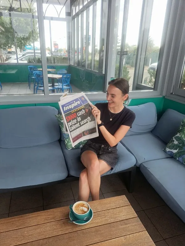 Reading Inspire at a local cafe